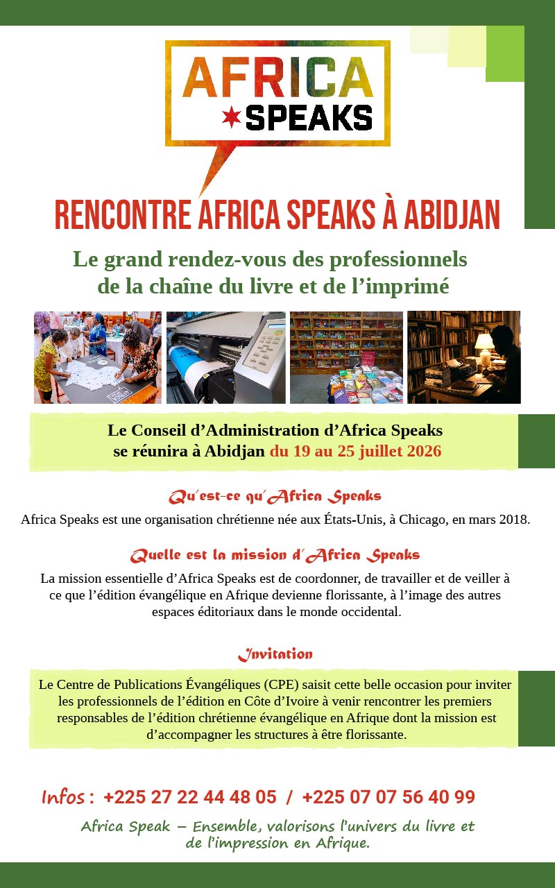 Affiche officielle de l'événement Africa Speaks